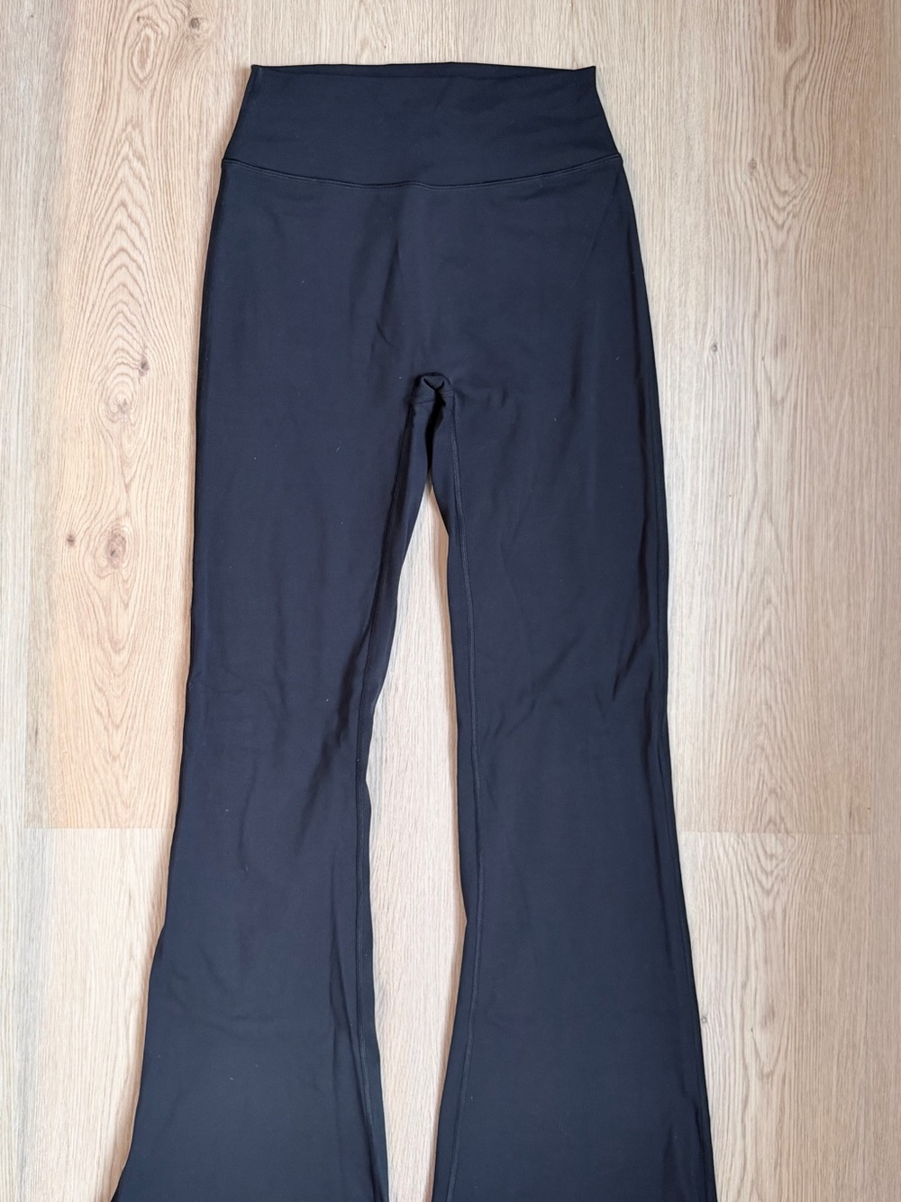 Black High-Waist Flared Yoga Pants
